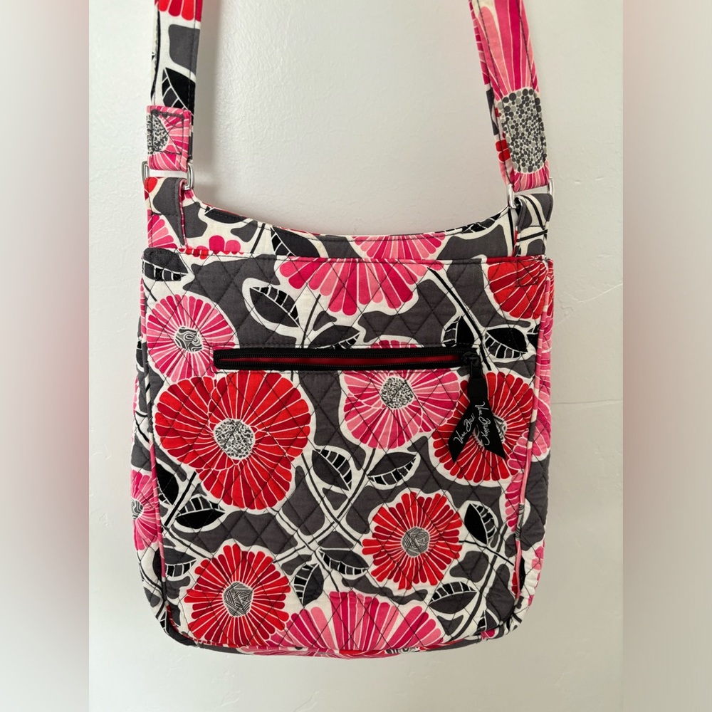 Vera Bradley Cross Body- Pink and Red Poppy Pattern